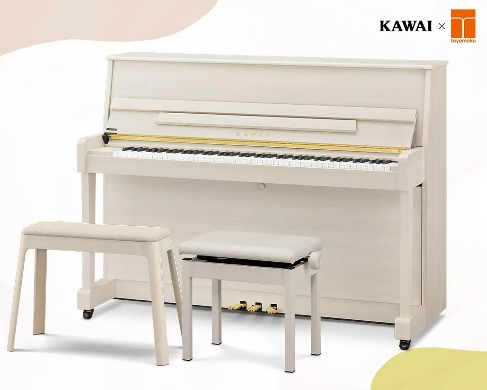 河合楽器製作所 Kawai Kawai Toyohashi Carpentry TY-1 Chair for Piano, Slim Design, Lightweight, Compact, Designed to Fit Rooms, Mocha
