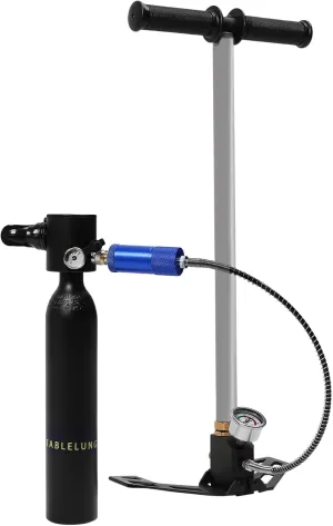 0.5L Mini Scuba Tank with Pump 5-10 Minute Portable Diving Kit with Gas Capacity 3.0 Cu Ft, Max Pressure 20mpa for Underwater Exploration, Ship Cleaning and Entertainment Diving