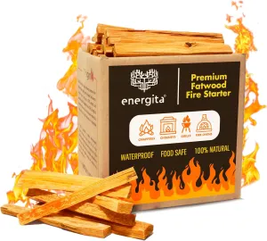 10 lbs Premium Fatwood Fire Starter Sticks, Instant Fire Starter for Camping, Fire Pit, Grilling, Fireplaces & Wood Stoves, Start a Fire with 1 Stick, Waterproof Camping Essential Equipment