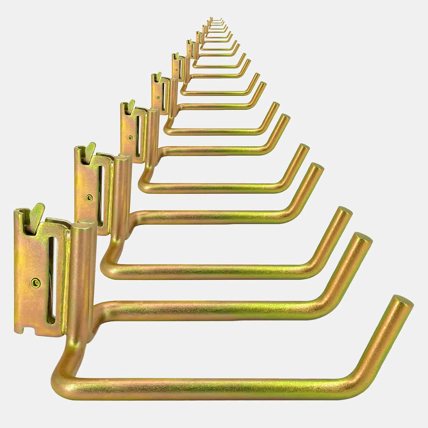 10 Pack E Track Heavy Duty Shovel Hanger, Large Steel Tool Hook Double J Hook for Store Long Handled Tools in Trailers, Trucks, Vans, Warehouses, Garages, Workshop, Garden Tools Organizers Storage