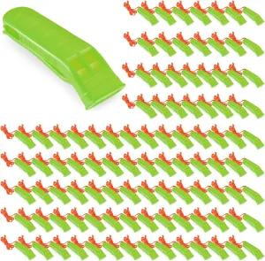 100 Pieces Emergency Whistles with Lanyard Safety Survival Whistles Loud Blast for Safety Camping Hiking Boating Hunting Survival Rescue Signaling