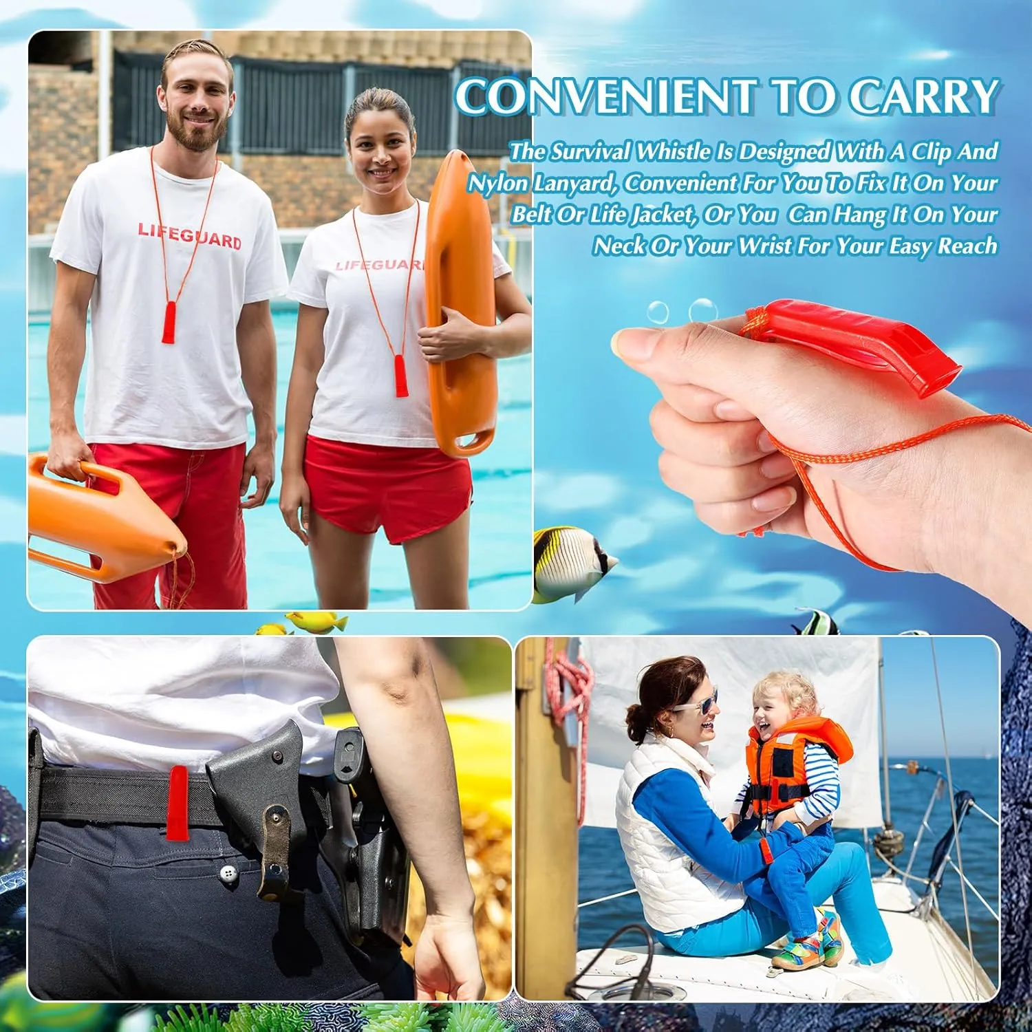 100 Pieces Emergency Whistles with Lanyard Safety Survival Whistles Loud Blast for Safety Camping Hiking Boating Hunting Survival Rescue Signaling