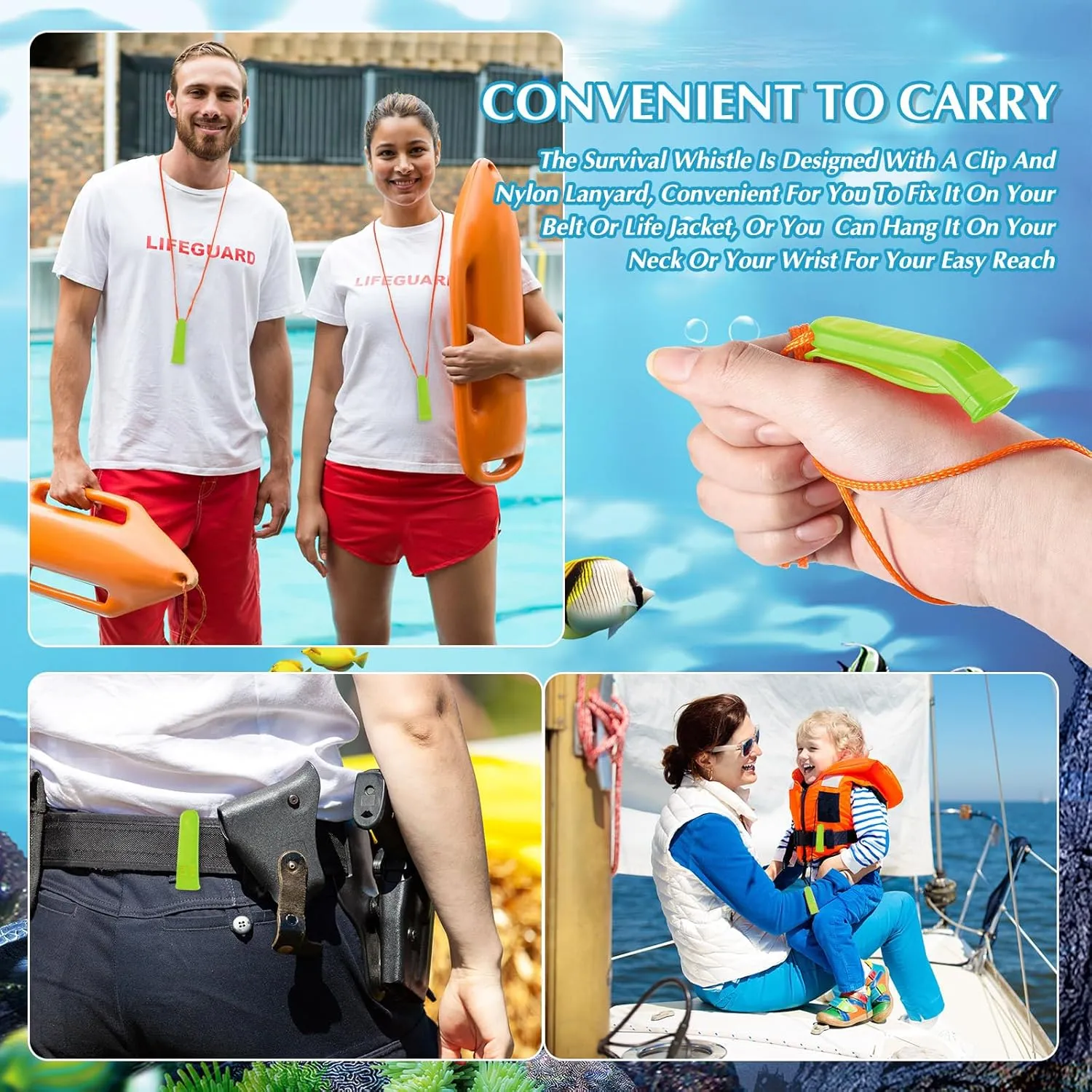100 Pieces Emergency Whistles with Lanyard Safety Survival Whistles Loud Blast for Safety Camping Hiking Boating Hunting Survival Rescue Signaling