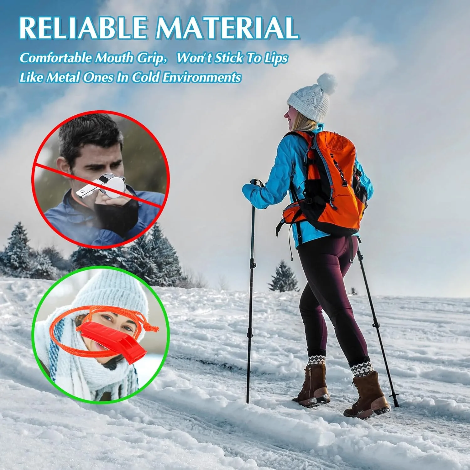 100 Pieces Emergency Whistles with Lanyard Safety Survival Whistles Loud Blast for Safety Camping Hiking Boating Hunting Survival Rescue Signaling