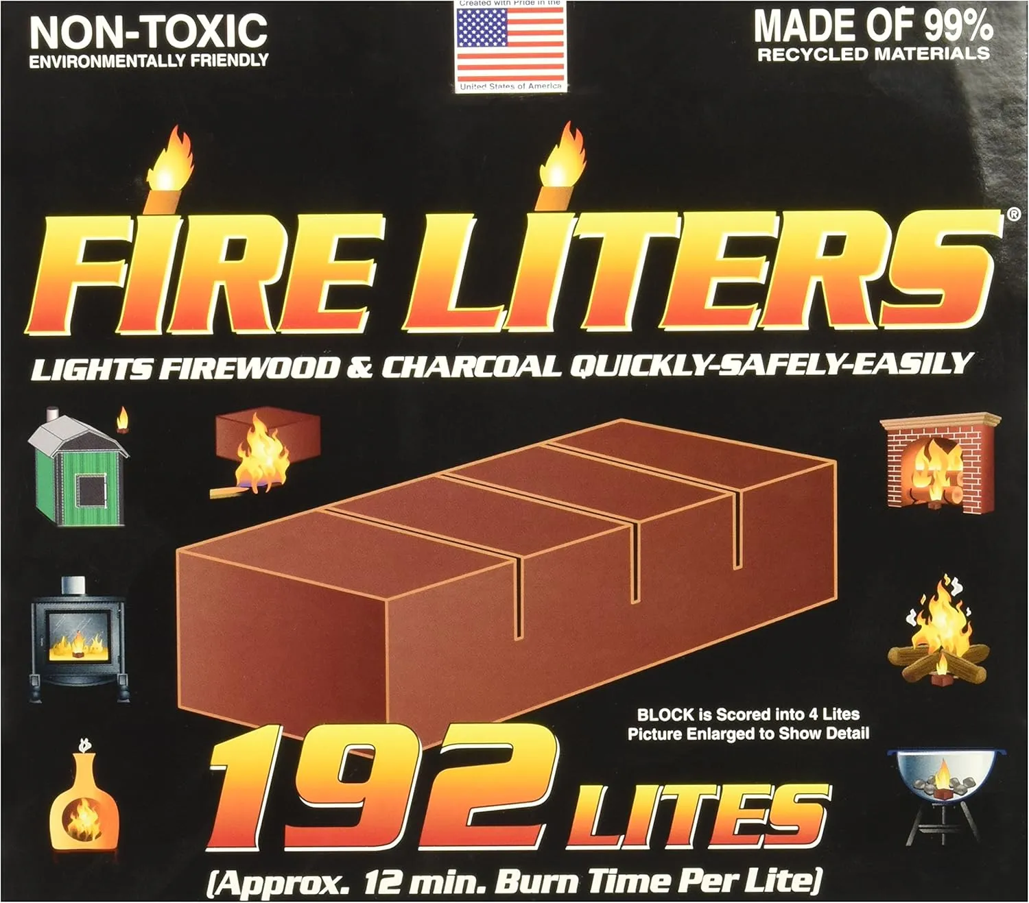 10192 (192 Pack) 192PK Fireplace Lighter, 1, tan, 192 Count