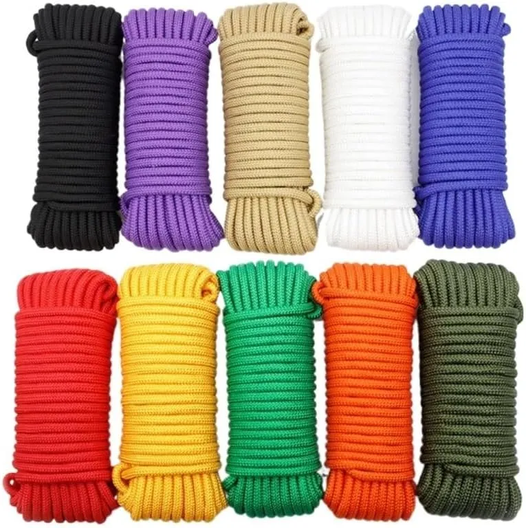 10meters 10mm Paracord 550 Parachute Cord Lanyard Rope DIY Bracelet Accessories(White)