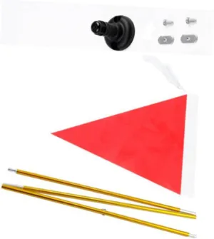 1.2m Multi-function Kayak Flag Pole Kit Safety Warning Folding Flag for Boat Canoe Yacht
