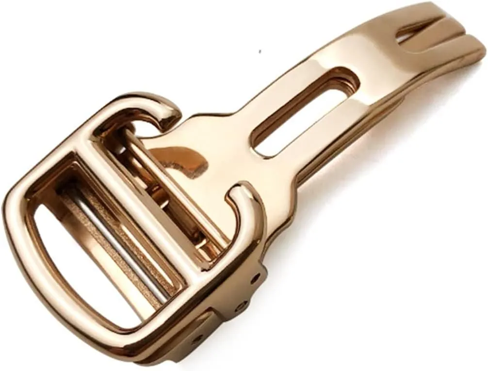 12mm, 14mm, 16mm, 18mm, 20mm 316L Fine Steel Brushed Butterfly Folding Watch Buckle For Cartier Blue Balloon
