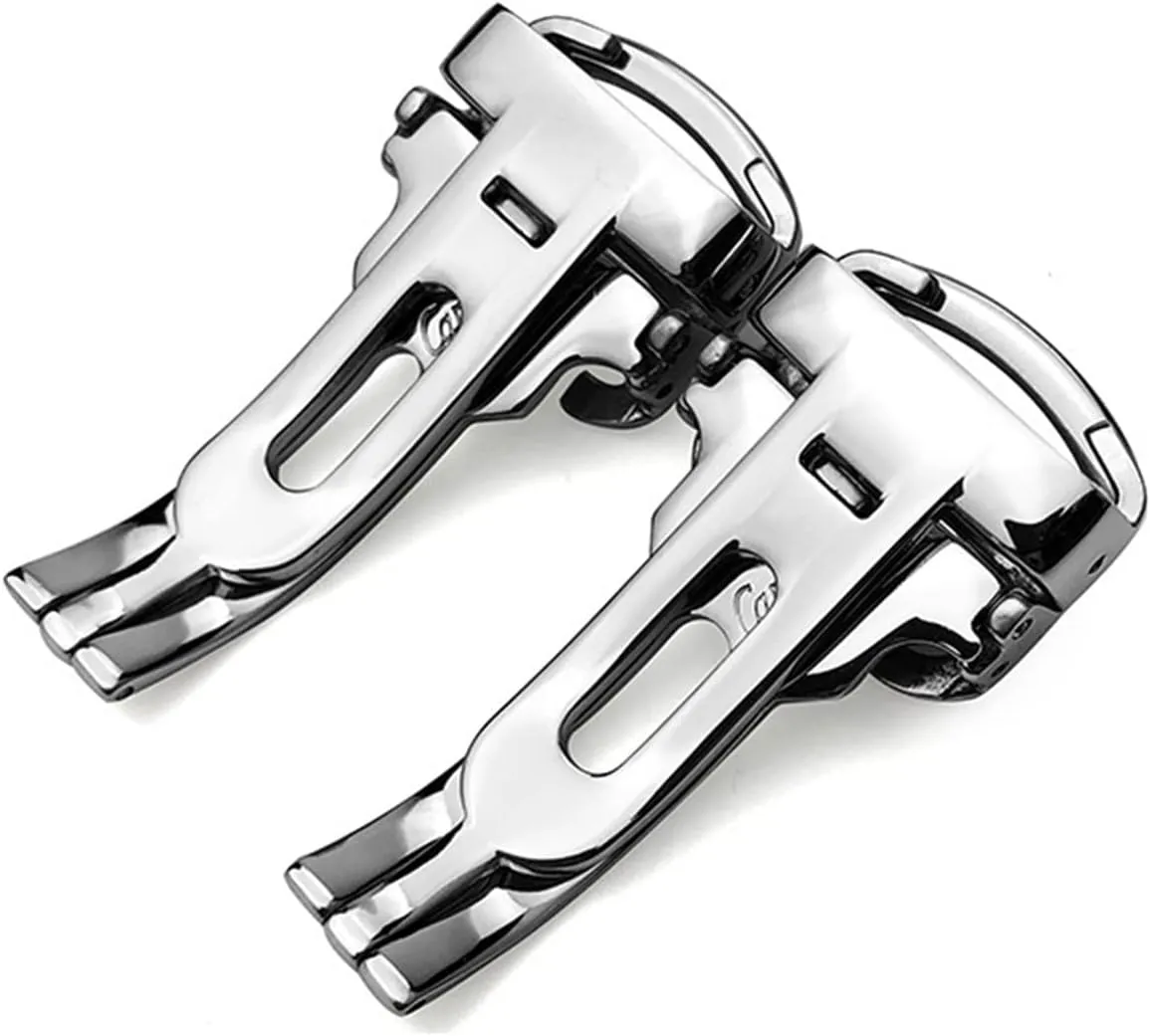 12mm, 14mm, 16mm, 18mm, 20mm 316L Fine Steel Brushed Butterfly Folding Watch Buckle For Cartier Blue Balloon