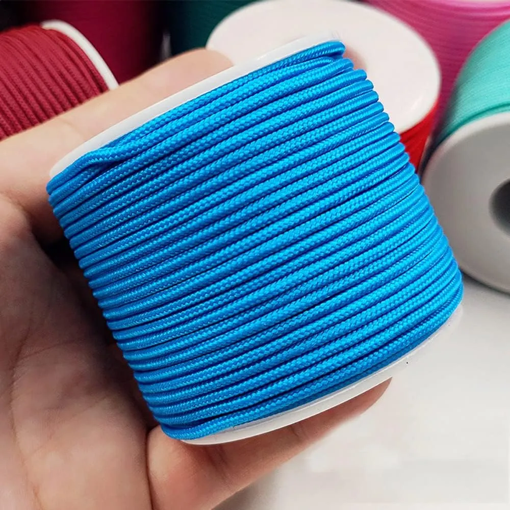 137feet 2mm Paracord/Parachute Cord,3-Strand Core Nylon Ropes, Multifunction Utility Rope for Outdoor Emergency Tactical Survival Camping Hiking Bracelet Lanyards Keychain Dog Collar DIY Craft