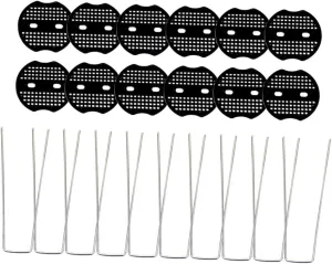 15 Sets U-Shaped Ground Nail Ground Pegs Wire Tree Frost Protection Covers Tent Stakes Link Camping Gazebo Outdoor Stakes Camping Pegs Anchor Garden Pegs for Ground Tarp Pp Black