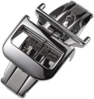16 18mm Polished Silver Gold Rose-Gold Solid Stainless Steel Folding Clasp for Jaeger-LeCoultre Deployment Buckle (Color : Silver, Size : 16mm)