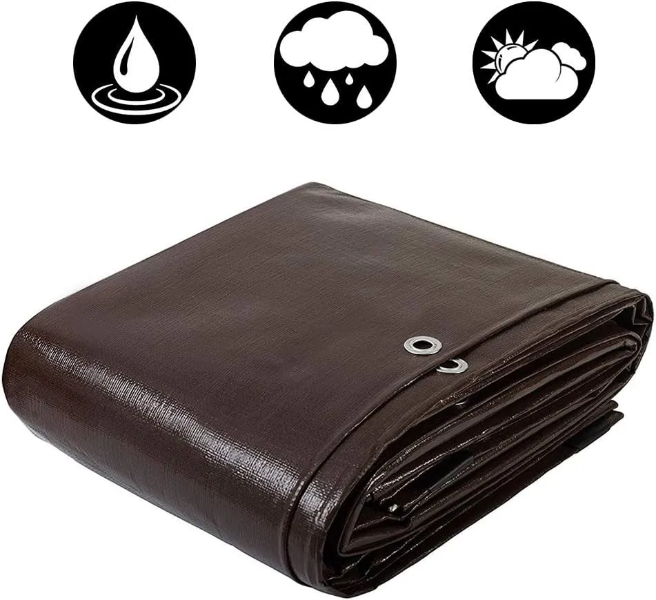 16 Mil 12x24FT Multi Purpose Tarp Cover Waterproof with Reinforced Edges Heavy Duty Tarpaulin Cover UV & Rip Resistant Boat RV Canopy Camping Tent Tarp Shelter Cover