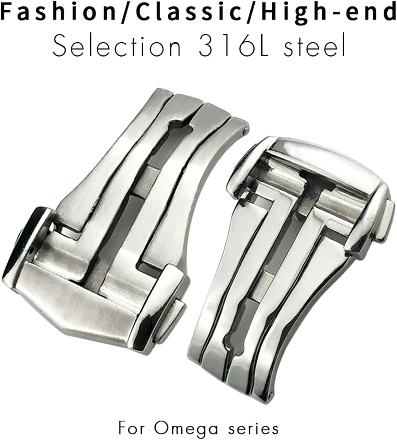 16mm 18mm 20mm Black Rose Gold Deployment Watch Buckle For Omega Leather Strap Rubber Band Silver Steel Folding Clasp Gift Tools