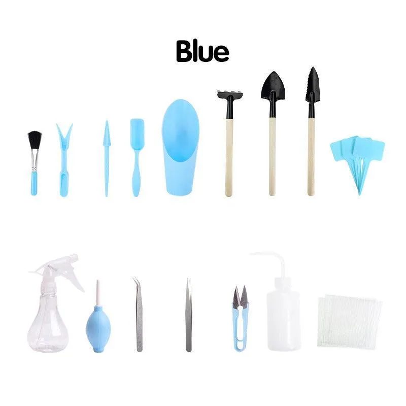 16X Mini Garden Hand Tools Transplanting Succulent Plant Gardening Tool Rake Set