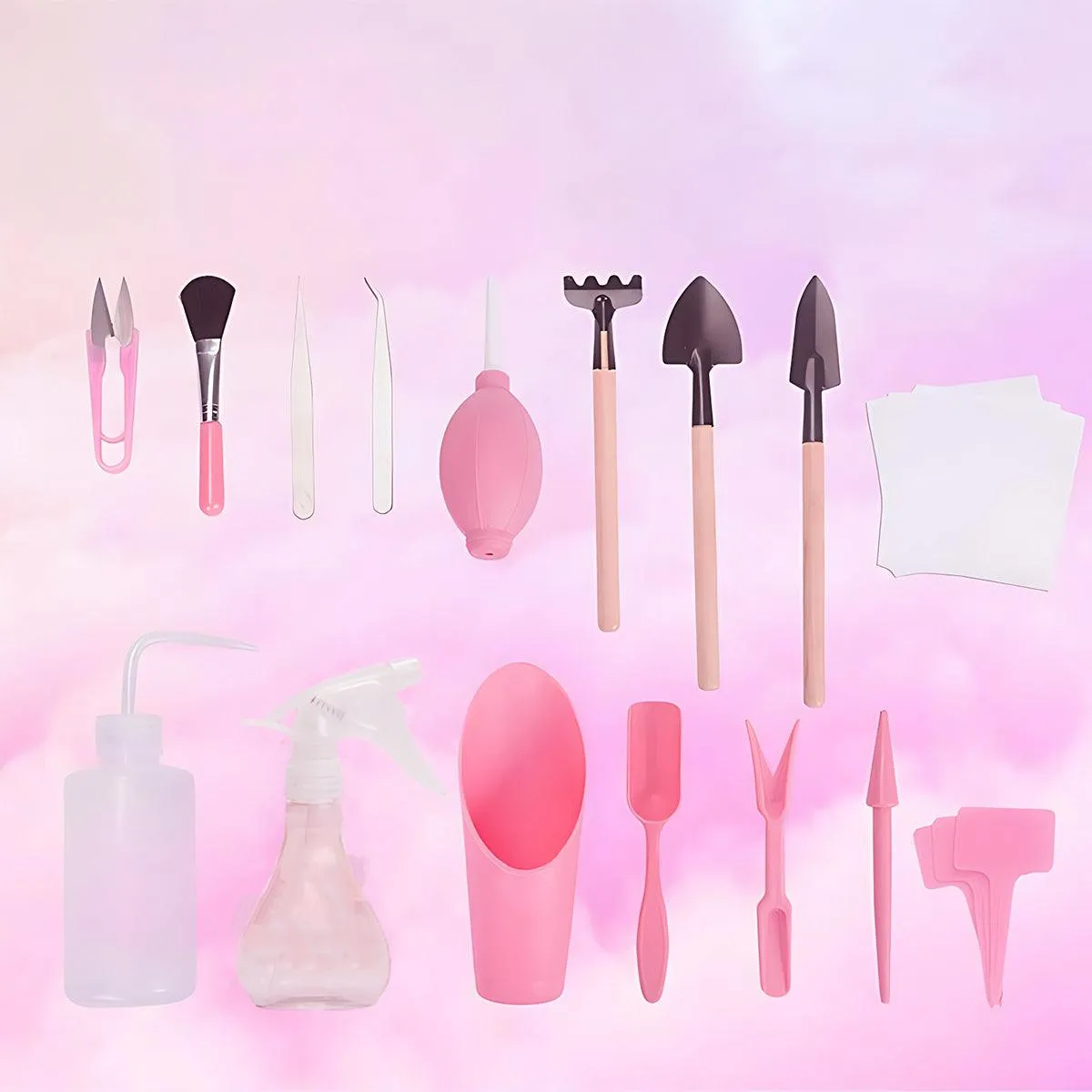 16X Mini Garden Hand Tools Transplanting Succulent Plant Gardening Tool Rake Set