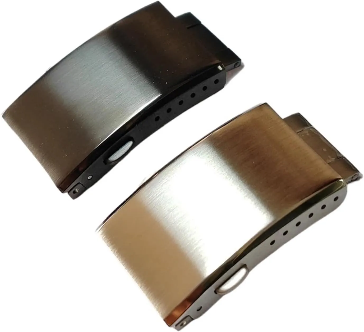 18mm 20mm 22mm Solid 316L Stainless Steel Watchband Buckle for Seiko Folding Double Push Butterfly Metal Clasp Watch Accessories