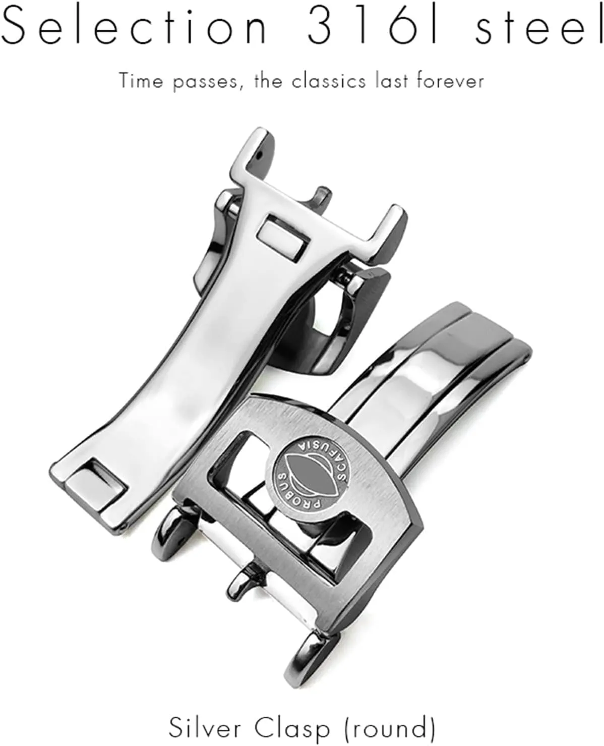 18mm 20mm 316L Stainless Steel Buckle For IWC Pilot Mark Portugieser Replacement Watch Accessories Folding Clasp