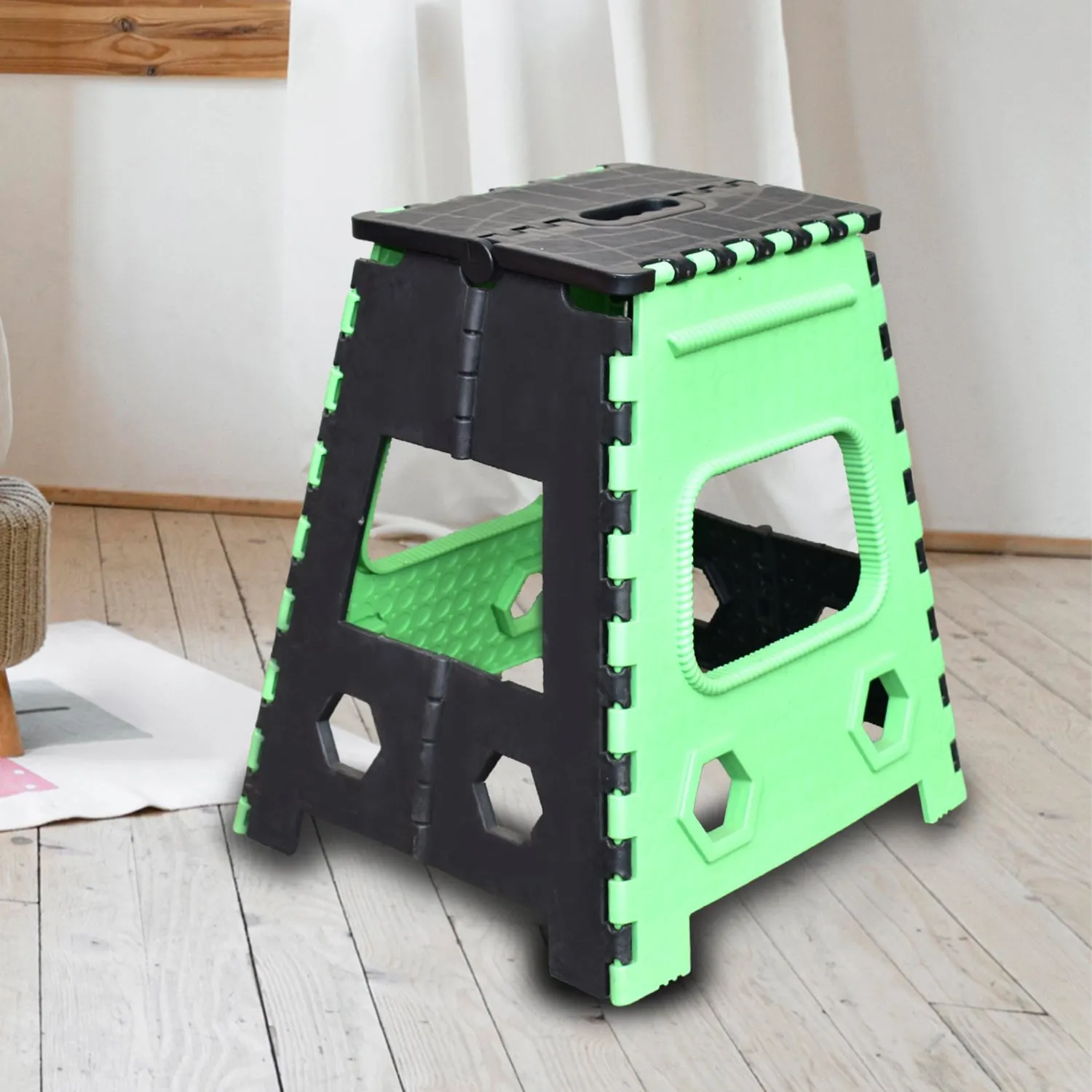 18" Folding Stool for Adults & Kids - Brown Box