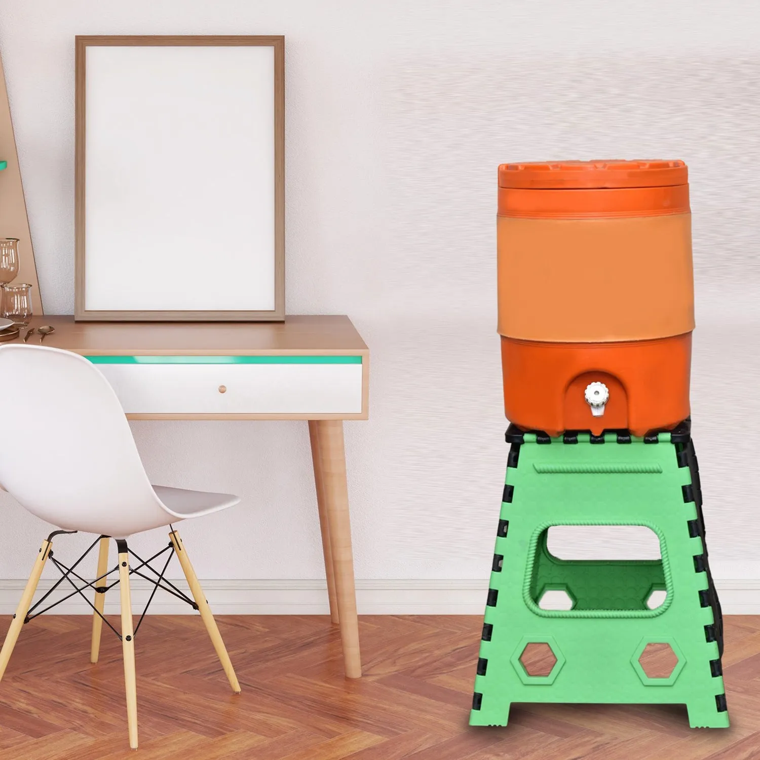 18" Folding Stool for Adults & Kids - Brown Box