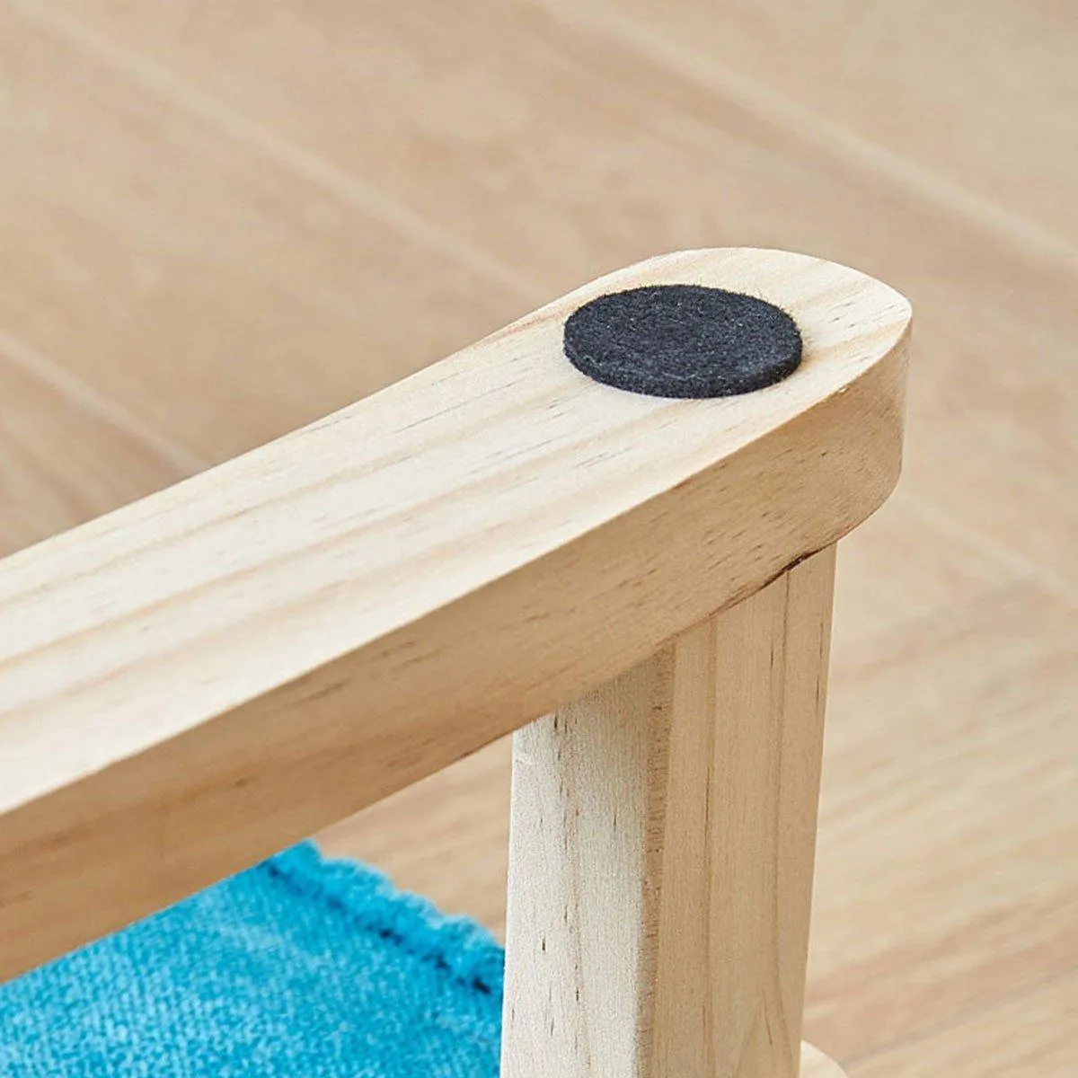 1PC Small Solid Wood Fabric Stool Creative Retro Footstool for Living Room Seat