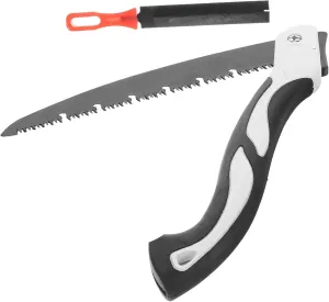 1Set Folding Saw Ergonomic Hand Saw with Sharpener for Gardening Camping and Woodworking Compact and Portable Pruning Tool for Easy Branch Trimming and Landscaping