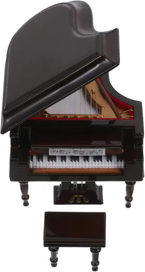 1Set Miniature Piano Model Small Musical Instrument Decor for Dollhouse Furniture Music Lovers and Enthusiasts Micro Landscape Decoration