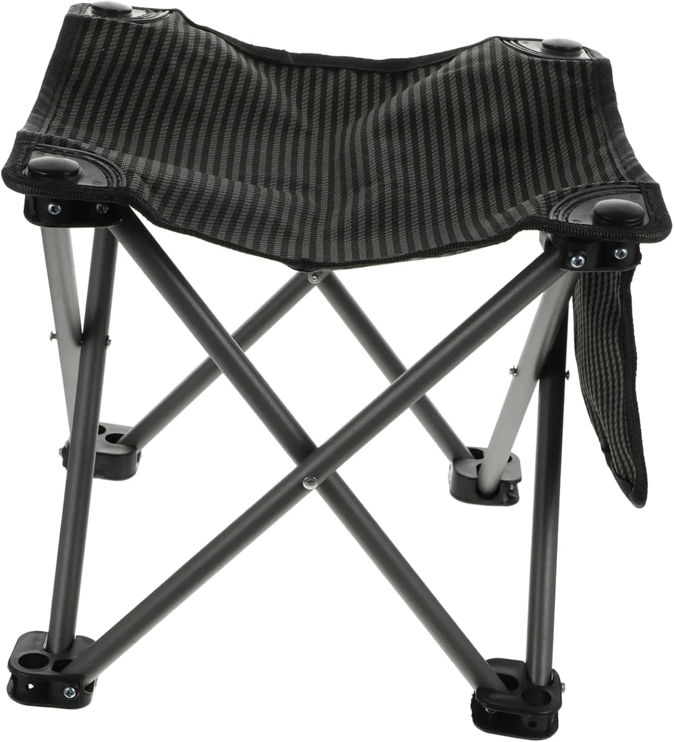 1set Portable Folding Camping Chair with Side Pocket Lightweight Outdoor Stool for Fishing Hiking Travel and Stable Design Quick Setup
