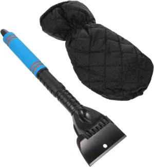 1set Telescopic Ice Scraper Snow Gloves Brush Multi-Functional Snow Shovel for All Models Comfortable Ice Removal Tool Elastic Wrist Band Blades