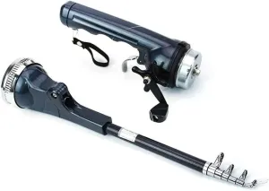 1Set/Bag Portable Folding Fishing Rod Telescopic Stainless Steel Poles with Reel Line Travel Folding Mini Rod for Fish