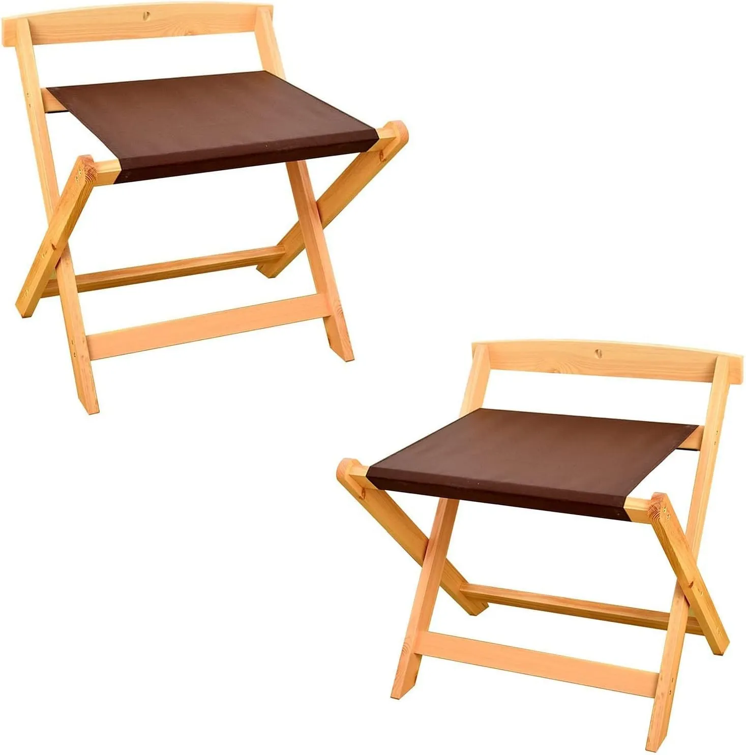 2 Pack Classic Luggage Rack - Foldable Suitcase Rack, with Wall Protection Suitcase Stand, Made of Solid Hardwood, Easy to Assemble, for Home, Bedroom and Travel (Color : Wood)