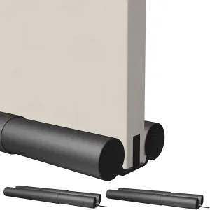 2 Packs Large Door Draft Stopper 36" Under Door Gap Filler Twin Door Stoppers for Bottom of Door Reduces Cold Air, Light & Noise Black Weather Stripping Door Seal Sweep Fits 30" 32" 36" Doors