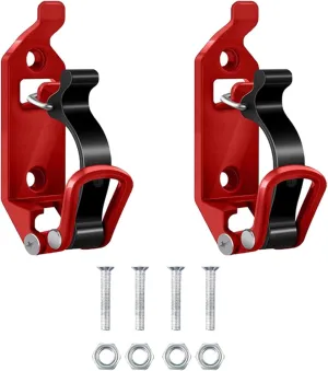 2 Packs Roof Rack Shovel Mounts, Truck Shovel Holder, Wall Mounting Brackets, Car Accessories, Red