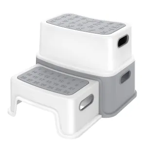 2 Step Stool for Kids, Anti-Slip Bathroom Step Stool Potty Stool for Toilet Potty Training