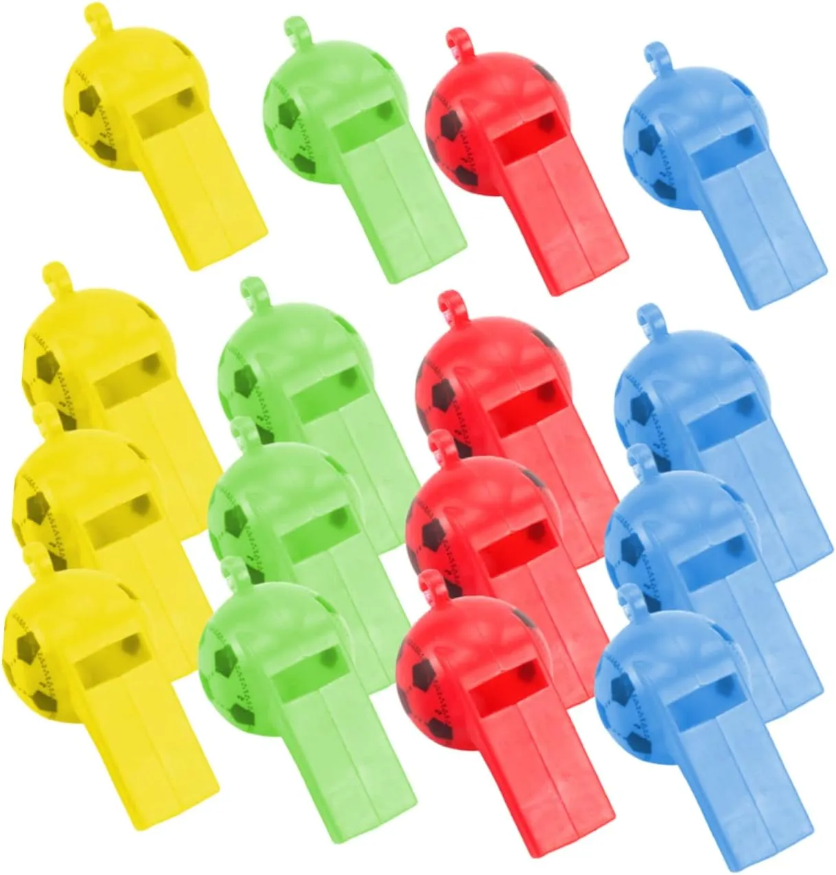 200Pcs Colorful Whistle Multi Function Referee Whistle with Lanyard Durable Sports Whistles for Training School Gym Emergency and Events