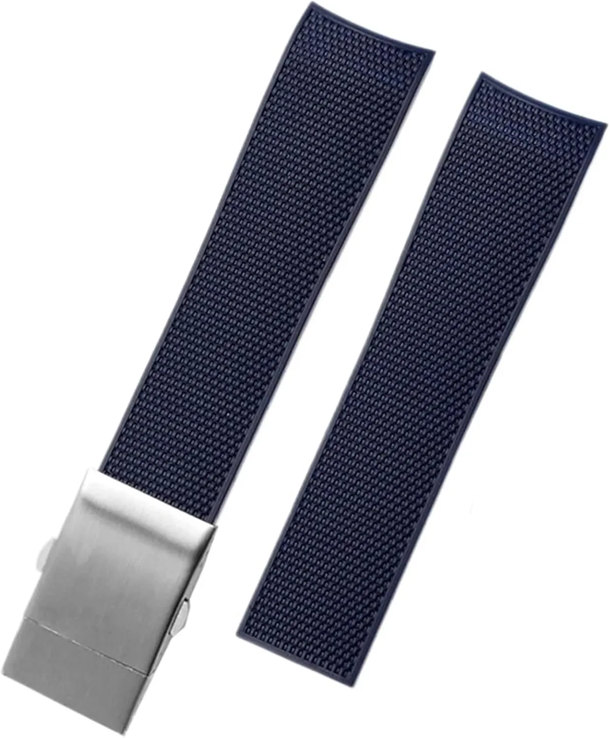 21mm Rubber Watchband Silicone Watch Strap Men And Women Sports Universal Quick Release Strap Folding Buckle