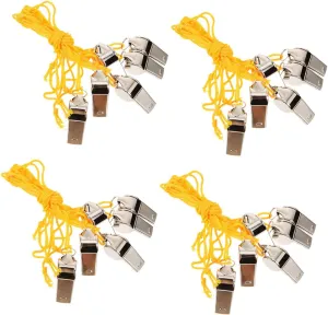 24pcs Safety Whistles Lanyards for Emergency Sports Use Loud Survival Whistles for Hiking Camping Refereeing Portable Design