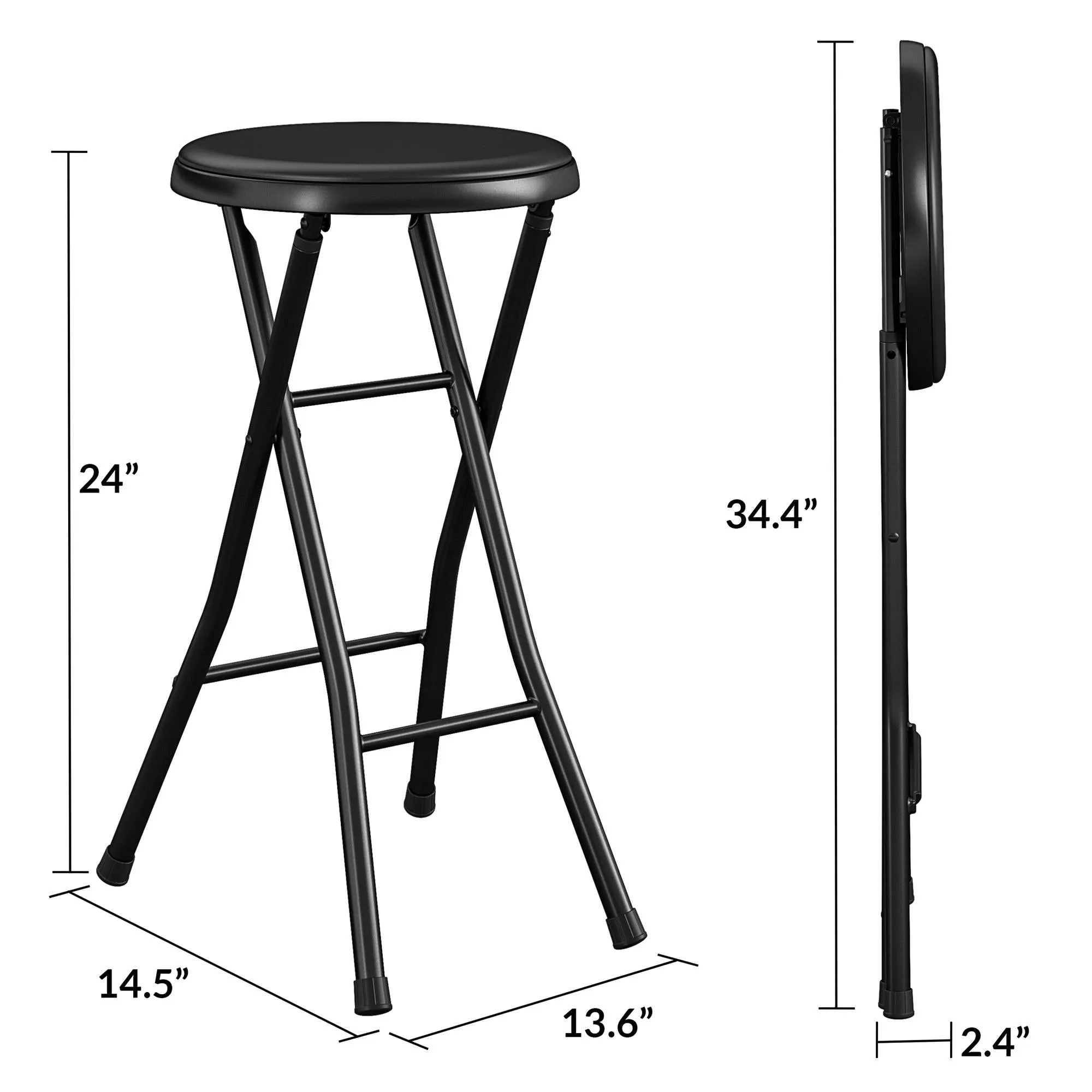 24" Vinyl Padded Folding Stool
