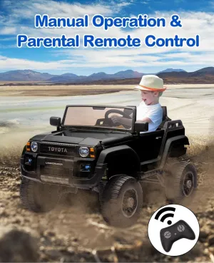 24v Ride On Toys for Big Kids - Licensed Toyota 2-Seater w/Remote Control, 4WD/2WD Switch, LED Lights, Bluetooth & Shovel - ASTM/CPSIA Certified Over 3 Years