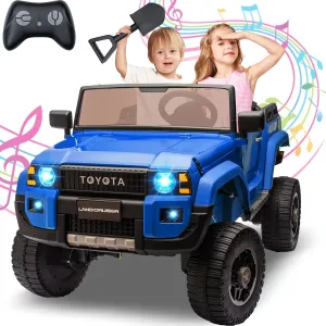 24v Ride On Toys for Big Kids - Licensed Toyota 2-Seater w/Remote Control, 4WD/2WD Switch, LED Lights, Bluetooth & Shovel - ASTM/CPSIA Certified Over 3 Years