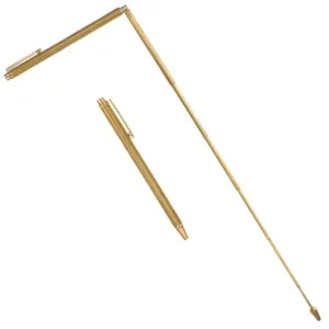 2Pcs Copper Dowsing Rods Telescoping Water Divining Tool with Flexible Central Shaft for Finding Water Metals and Treasure Portable Probe with Bag