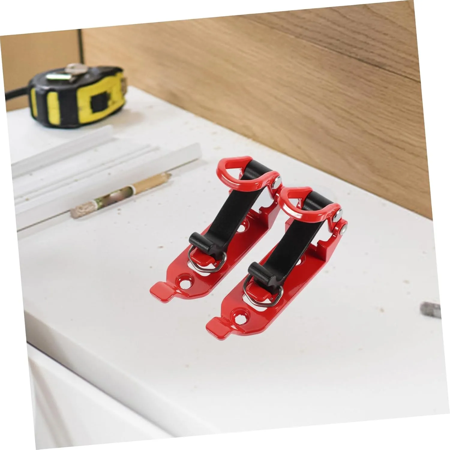 2pcs Metal Hanger Car Roof Rack Bars Hangers Broom Wall Mount Solar Panel Ceiling Hooks Entryway Hooks Cam Hooks for Hanging Adhesive Wall Hooks Cars Shovel Mount Red Zinc Alloy