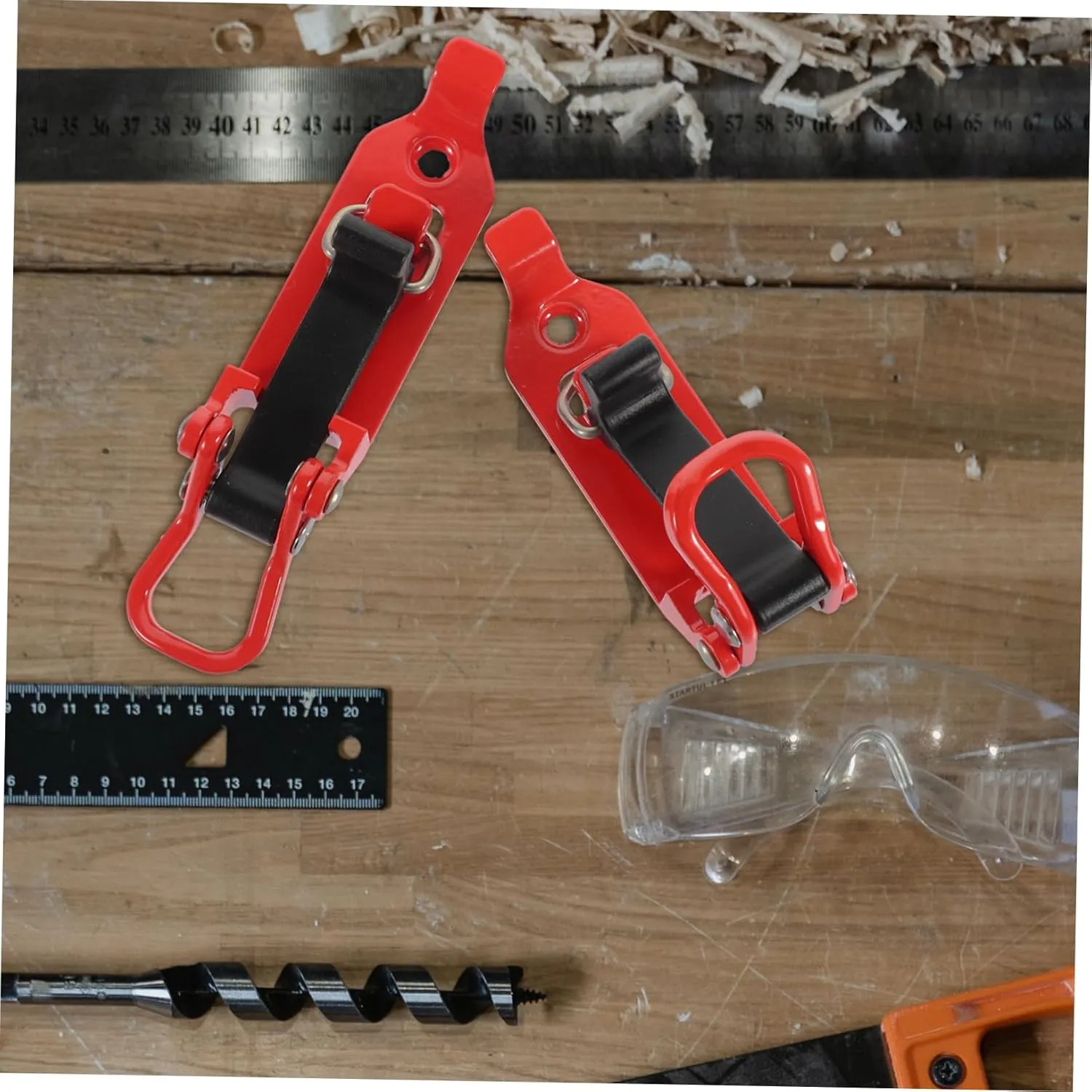 2pcs Metal Hanger Car Roof Rack Bars Hangers Broom Wall Mount Solar Panel Ceiling Hooks Entryway Hooks Cam Hooks for Hanging Adhesive Wall Hooks Cars Shovel Mount Red Zinc Alloy