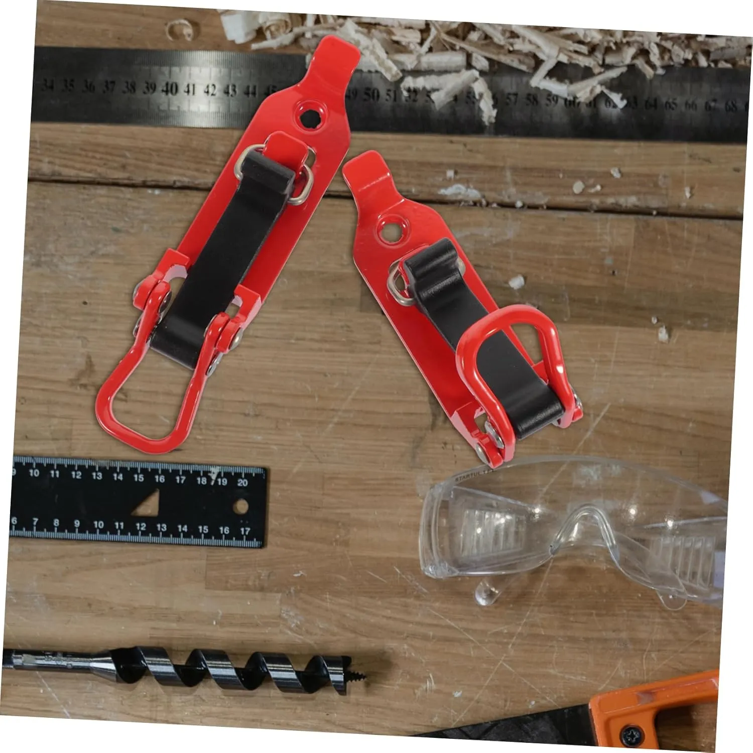 2pcs Metal Shovel Mount Clamp for Car Roof Rack Versatile Tool Holder for Efficient Installation Walls and Ladders and Sleek Design for Improved Workspace Aesthetics