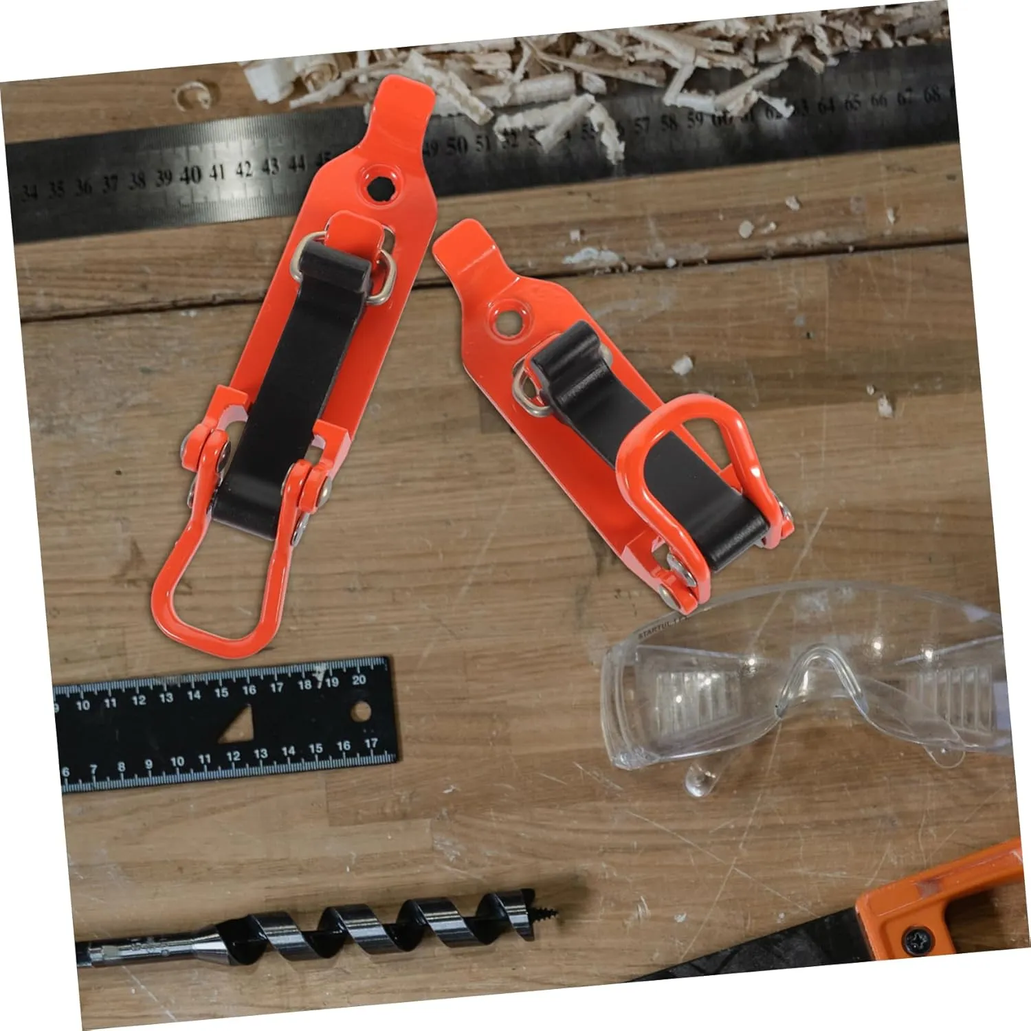 2pcs Metal Shovel Mount Rack for Car Roof Easy Installation Tool Holder Clamp for Secure Fixation Walls and Ladders Versatile and Stylish Design
