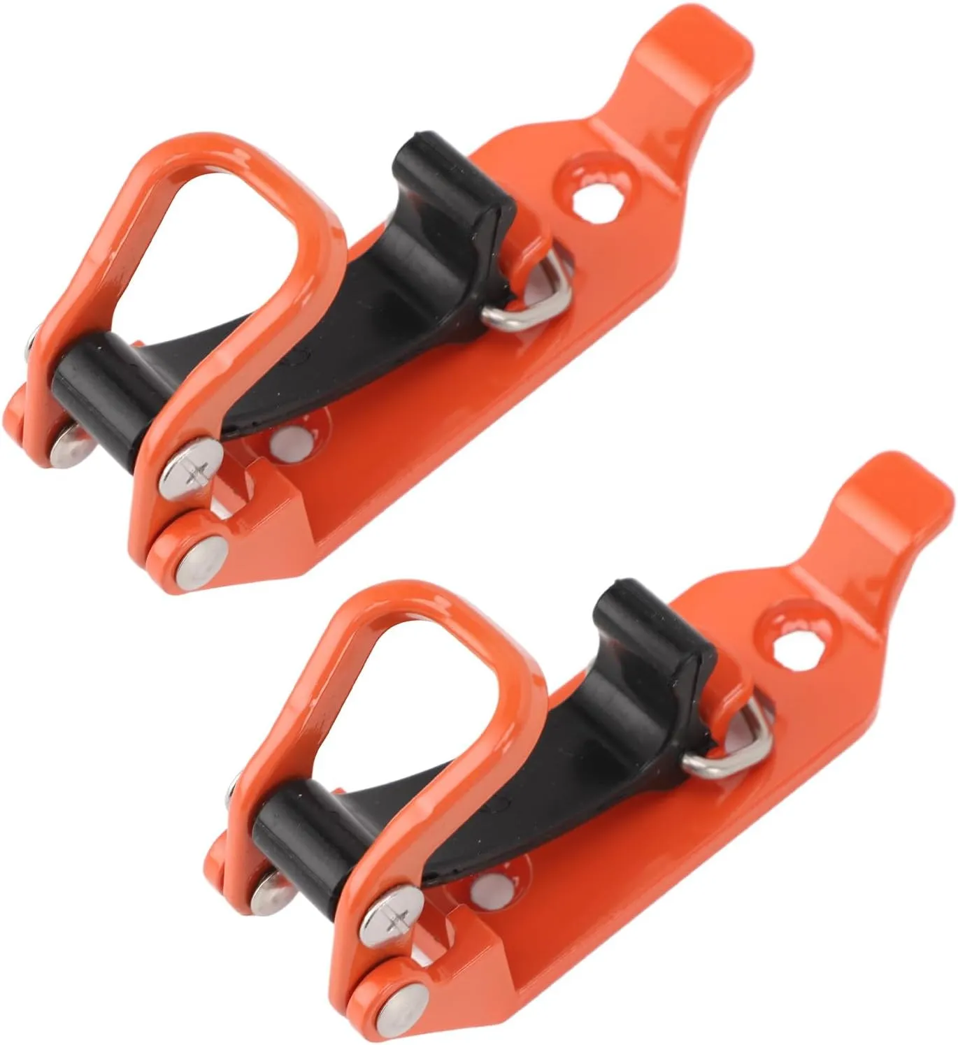 2pcs Roof Rack Shovel Mount Good Weight Bearing Capacity Axe Holder Clamp Metal Rubber Clamp Mounting Kit for Car Truck Boats (Orange)