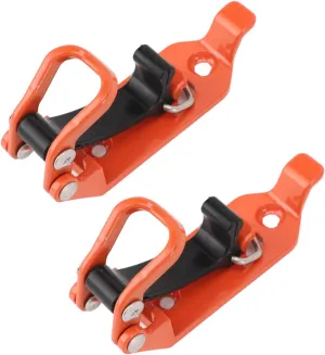 2pcs Roof Rack Shovel Mount Good Weight Bearing Capacity Axe Holder Clamp Metal Rubber Clamp Mounting Kit for Car Truck Boats (Orange)