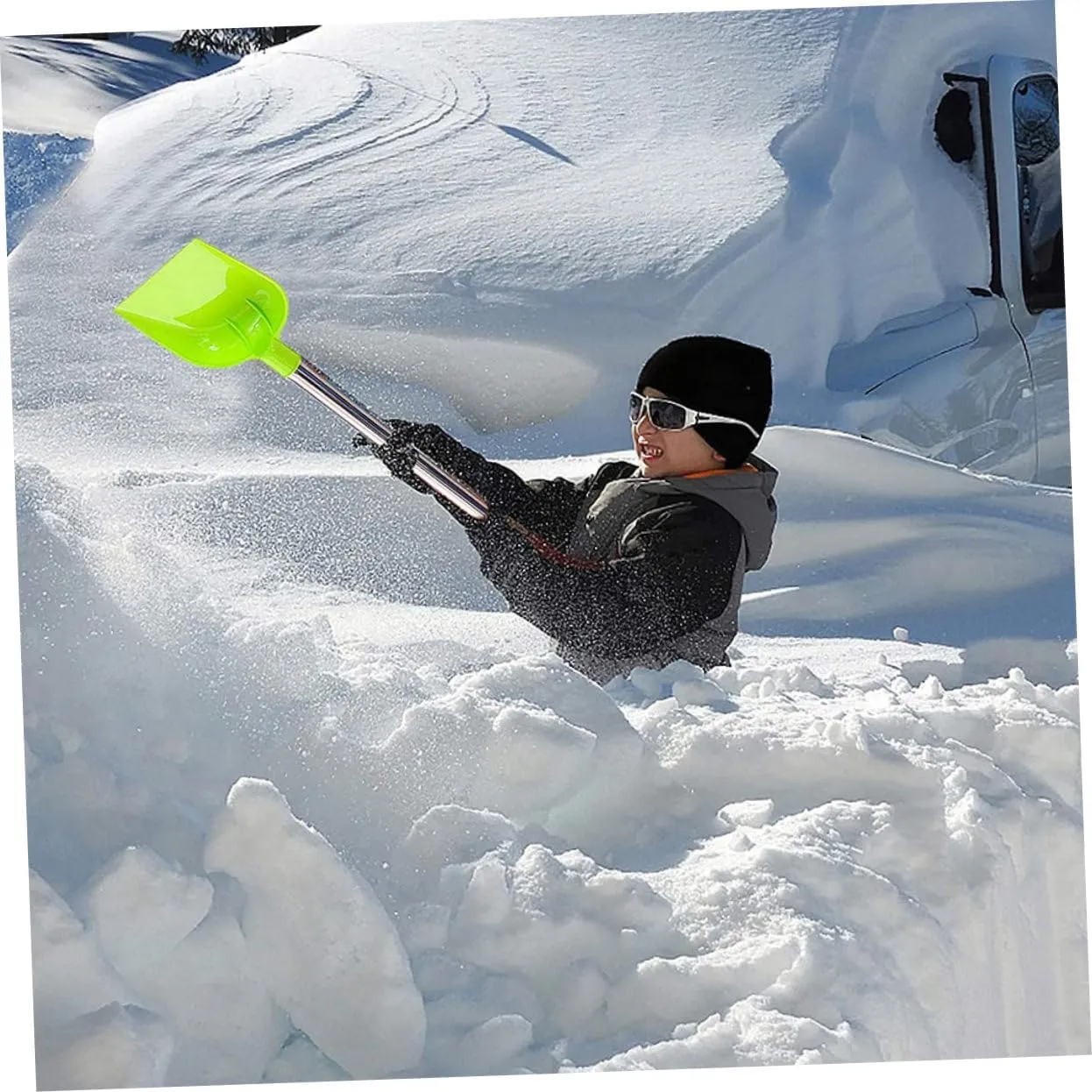 2sets Children Snow Shovel Kids Shovel for Winter Fun Tool 3pcs*2 Random Color