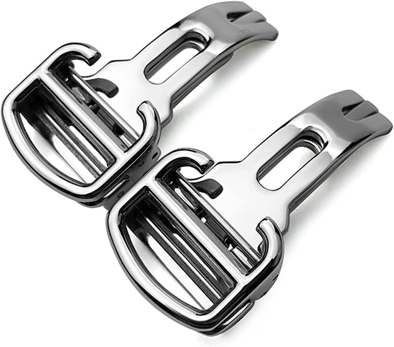 316L Stainless Steels Brushed Butterfly Folding Watch Buckle For Cartier Blue Balloon