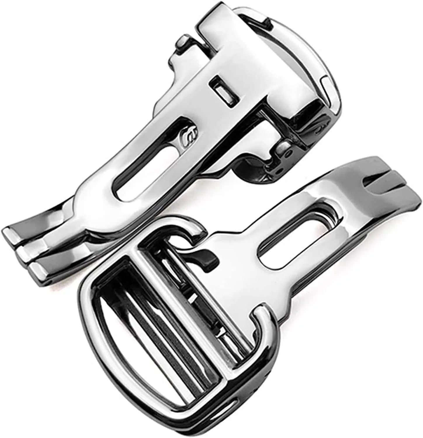 316L stainless Steels Brushed Butterfly Folding Watch Buckle For Cartier Blue Balloon